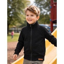 Organickid Basic Çocuk Siyah Sweatshirt