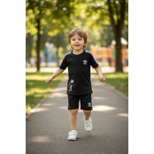 Butik Erkek Çocuk Pamuklu Alt - Üst Şortlu Takım 2'li Takım