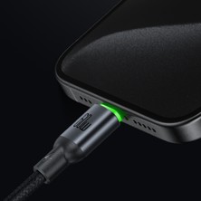 Mcdodo CA-6870 Type-C Type-C 60W Pd Hızlı Şarj  E-Marker Çipli Easy Series Örgü Kablo Siyah 1.2m