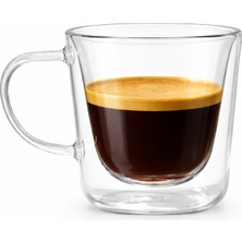 Mira's Coffee Çift Cidarlı Borosilikat Cam Bardak 100 ml – Isı Yalıtımlı, Espresso & Türk Kahvesi Bardağı Bardağı