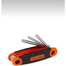 Adoz Shopping Katlanır Tork Alyan Anahtar Seti 8 Parça | Paslanmaz Çelik Hex | Bisiklet, Mobilya, Ev ve Atölye Tamir Aleti