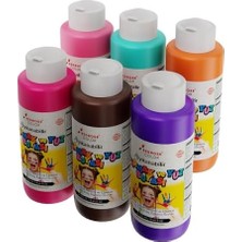 Adoz Shopping Tamamlayıcı Renkler Parmak Boyası 6'lı Set 6X120 ml