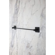 Adoz Shopping Banyo Yapışkanlı Siyah Kare Uzun Havluluk Havlu Askısı