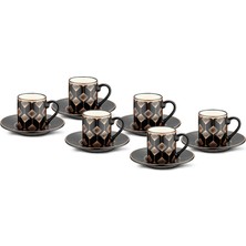 Jumbo Ashen 6'lı Kahve Fincan Takımı