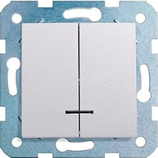 Adoz Shopping Gümüş Işık Komütatör Mekanizma+Düğme Kapak Çabuk Bağlanti Çocuk Koruma