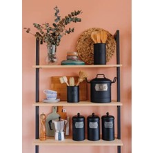 Adoz Shopping The Mia Çay Şeker Kahve Kavanozu 1,60 Lt Siyah