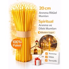 İzmir Candle 20'li Sarı katolik ,ortodoks dini mum,kutsal,sunak,votif,el yapımı dua mumu,kilise,dilek,arınma,ritüel,yoga