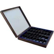 Adoz Shopping Orta Boy Metal -Sparta Satranç Takımı Antik ve Ceviz Desenli Sandıklı Mdf Tahtası (36X36X6 Cm.)