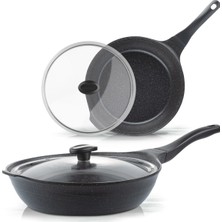 Thermoad 28 cm Gri Wok Tava Granit Kaplama ile Dayanıklı ve Sağlıklı Pişirme Deneyimi