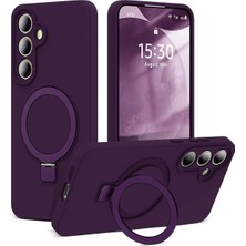Nezih Case  Samsung Galaxy A57 Uyumlu Içi Kadife Stand Olabilen Halka Yüzüklü Şık Kılıf