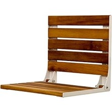 Adoz Shopping Duvara Monte Katlanır Ahşap Duş Oturağı 38X38 (Beyaz) Duş Sandalyesi