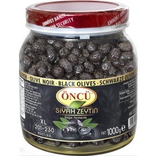 Öncü Siyah Zeytin XL 201-230 1 kg Pet Kavanoz Doğal Fermente Zeytin Türü