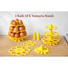 Muray Tekno - 3 Katlı Dikey Yumurta Standı – 18’li Yumurta Tutucu Organizer