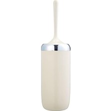 Adoz Shopping M-E07-09-P Lima Tuvalet Fırçası, Krom Dekorlu, Bej