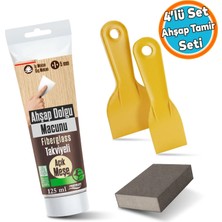 Nzb Ahşap Tamir Seti Açık Meşe Renk 200 Gr Tamir Macunu + 2 Adet Spatula + Kübik Zımpara Pratik (4'LÜ)