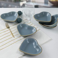 Adoz Shopping Mat Gri Kalp Çerezlik 14 cm 6 Adet - 624