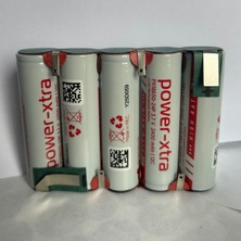 Power-Xtra 18V Stanley Matkap Bataryası Uyumlu Puntalanmış Yüksek Kaliteli Pil Grubu 2400MAH 12C 30A Akım Destekli