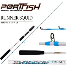 Port Fish Portfish Runner Squid Kamış 165 cm 150 gr