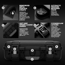 Adoz Shopping 910 Su Geçirmez Sert Ekipman Çantası, Siyah