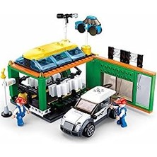 Adoz Shopping Town Araba Yıkama Dükkanı Yapım Seti, 323 Parça