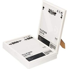 Adoz Shopping Yllevad Resim Çerçevesi, 13 x 18 Cm, Hafif, Plastik ve Karton, Beyaz, 4 Adet