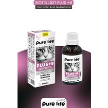 Pure Life Plus Kediler Için Cilt Sağlığını Destekleyen Biotin Likit 50ML