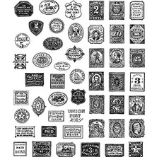 Adoz Shopping Anonymous Tim Holtz Cling 7"x8.5", Damga Toplayıcı