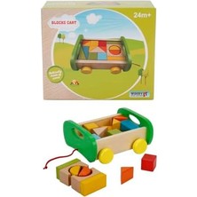 Adoz Shopping Tahta Oyuncak Çekme Araba