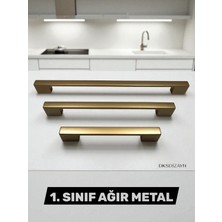 DKSDİZAYN Yeni Nelgis Mat Altın Mobilya Çekmece Dolap Kulpu 1. Sınıf Ağır Metal Premium Mat Kulp