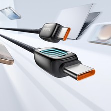 Mcdodo CA-0410 Cab Vision Type-C Type-C 100W Sci-Fi Işıklı Hızlı Şarj Kablosu Siyah 1.2m