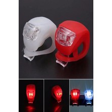 3b Trend Su Geçirmez Silikon LED Bisiklet Lambası Işığı 2'li Fener Ön Arka Stop Işık Aydınlatma Seti