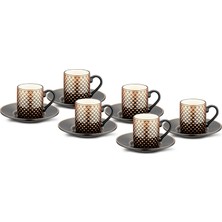 Jumbo Cinder 6'lı Kahve Fincan Takımı