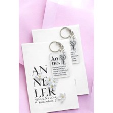 Masalsı Concept Anneler Günü Hediyesi Kartlı Jelatinli Pleksi Anahtarlık 20 Adet