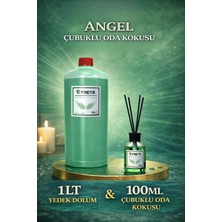 Freyr Bambu Çubuklu Angel Oda Kokusu 100 ml + 1 Litre Yedek Dolum – Kalıcı Niş Ortam Kokusu Ekonomik Set