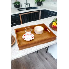 Adoz Shopping Akasya Ağacından Lüx Mutfak Tepsisi 35 * 25CM, Akasya Lüx Sunum Tepsisi, Akasya Tepsi