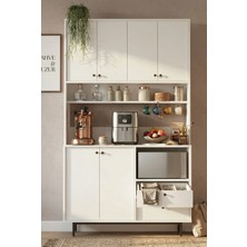 Robin Home Lounge Kahve Köşesi Çok Amaçlı Dolap Mutfak Dolabı Beyaz