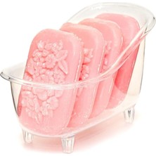 Adoz Shopping Dekoratif Küvetli Pembe Sabun Banyo Seti