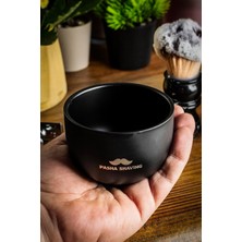 Adoz Shopping Avuç Içi Tıraş Kasesi, Paslanmaz Çelik Çift Katmanlı Seyahat Boy Mükemmmel Dizayn, Geleneksel Tıraşa Modern Dokunuş (Siyah, 8cm x 5cm)