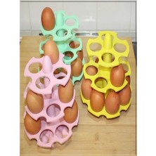 Muray Tekno - 3 Katlı Dikey Yumurta Standı – 18’li Yumurta Tutucu Organizer