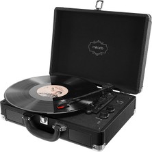 Mikado Nostalgia MN-P317 Siyah Turntable+Rca+Bluetooth Destekli Pikap