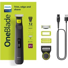 Philips OneBlade Pro QP6542/10 Elektrikli Tıraş Makinesi - Sakal & Yüz - Islak & Kuru Kullanım + Ayarlanabilir Tarak
