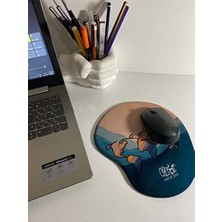 Adoz Shopping - Dünya Haritası Baskılı Bilek Destekli Mouse Pad