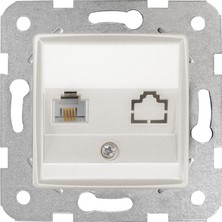 Adoz Shopping Sedef Beyaz Tekli Nümeris Cat3 Mekanizma ve Kapak