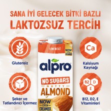 Alpro Şekersiz Badem Sütü 1 L Vegan Laktozsuz Bitkisel Bazlı