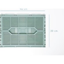 Adoz Shopping 1l+2m Katlanabilir Çok Amaçlı Taşıma Kasaları Saklama Kutusu, Plastik Istiflenebilir, Yatak Odası Ofis Banyo Tuvalet Malzemeleri Kozmetik Için (Açık Yeşil)