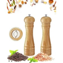 Esranın Dünyası Doğal Ahşap Manuel Baharat Değirmeni, 15 cm