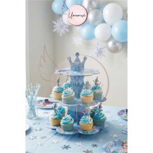 Umamiçe Frozen Elsa Kek Standı – Doğum Günü ve Çocuk Partisi Için Şık Sunum Standı