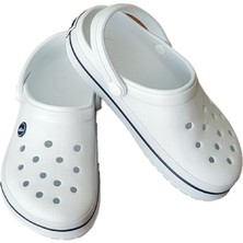 Akınalbella Unisex Sabo Terlik Beyaz Silikon Malzeme ile Hastane Doktor Hemşire Kullanımı İçin