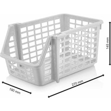 Adoz Shopping Çok Amaçlı Katlı Geçmeli Organizer, Pratik Dolap Içi Tezgah Üstü Mutfak Banyo Düzenleyici Sepet 4'lü Set