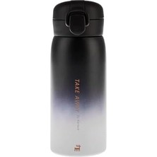 Adoz Shopping Skyfall Çelik Sızdırmaz Siyah Termos 350 ml